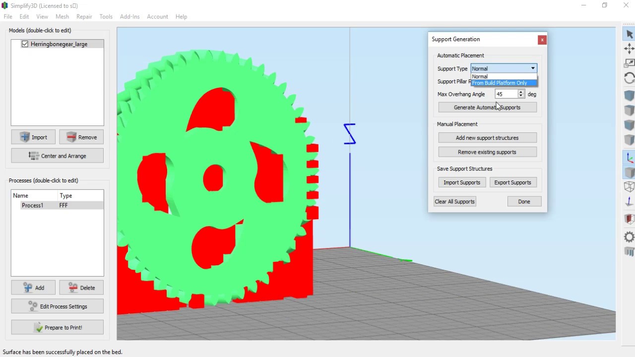 Simplify3D Türkçe Anlatım (Destek Özelliği)