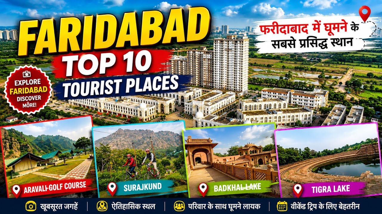 फरीदाबाद में घूमने के सबसे शानदार स्थान, Faridabad top 5 tourist places