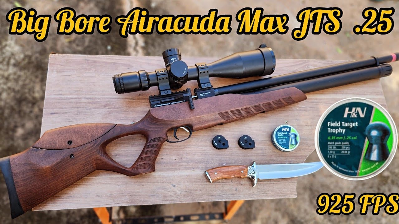 CARABINA AIRACUDA MAX JTS CALIBRE BIG BORE 6.35 – POTÊNCIA E PRECISÃO INSANA!