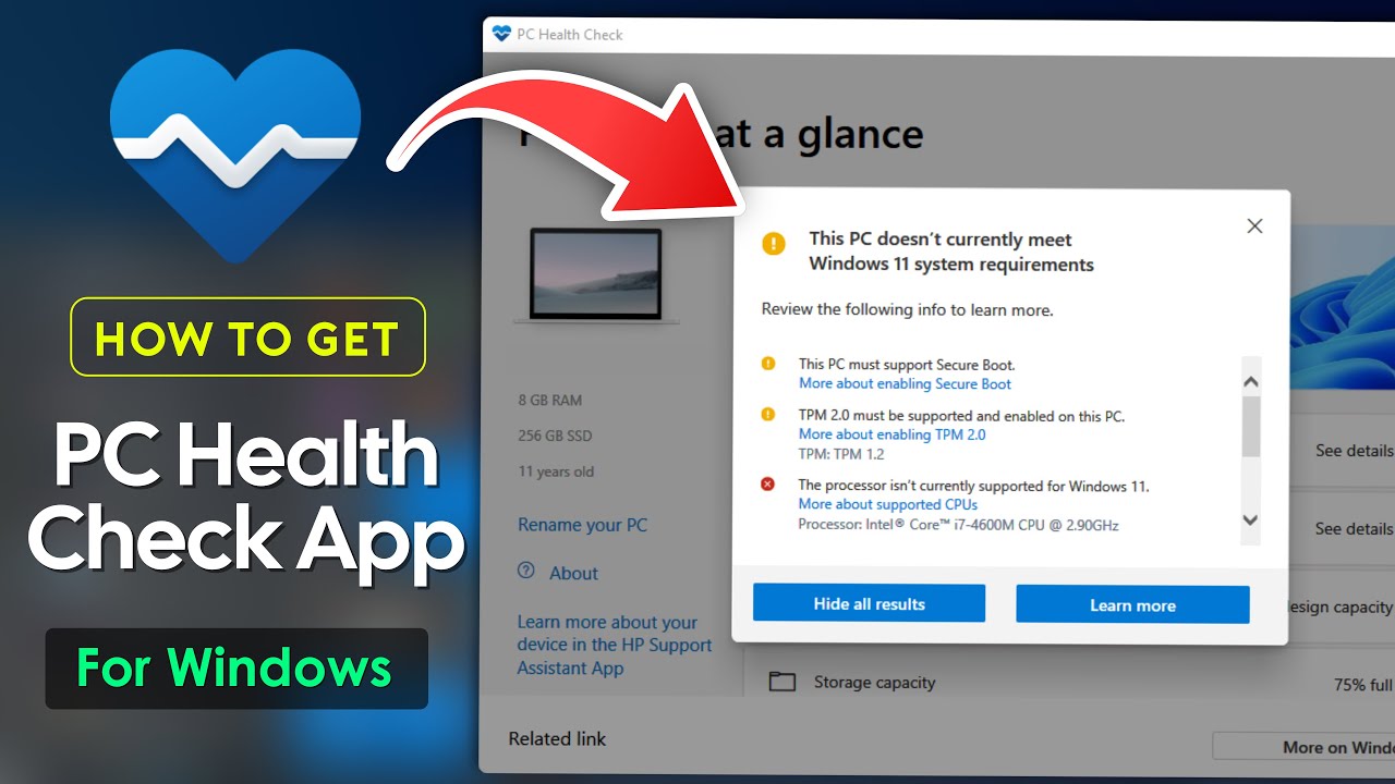 Как установить приложение Microsoft PC Health Check на Windows