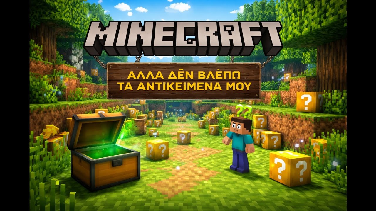 Minecraft αλλά δεν βλέπω τα αντικείμενά Part 2