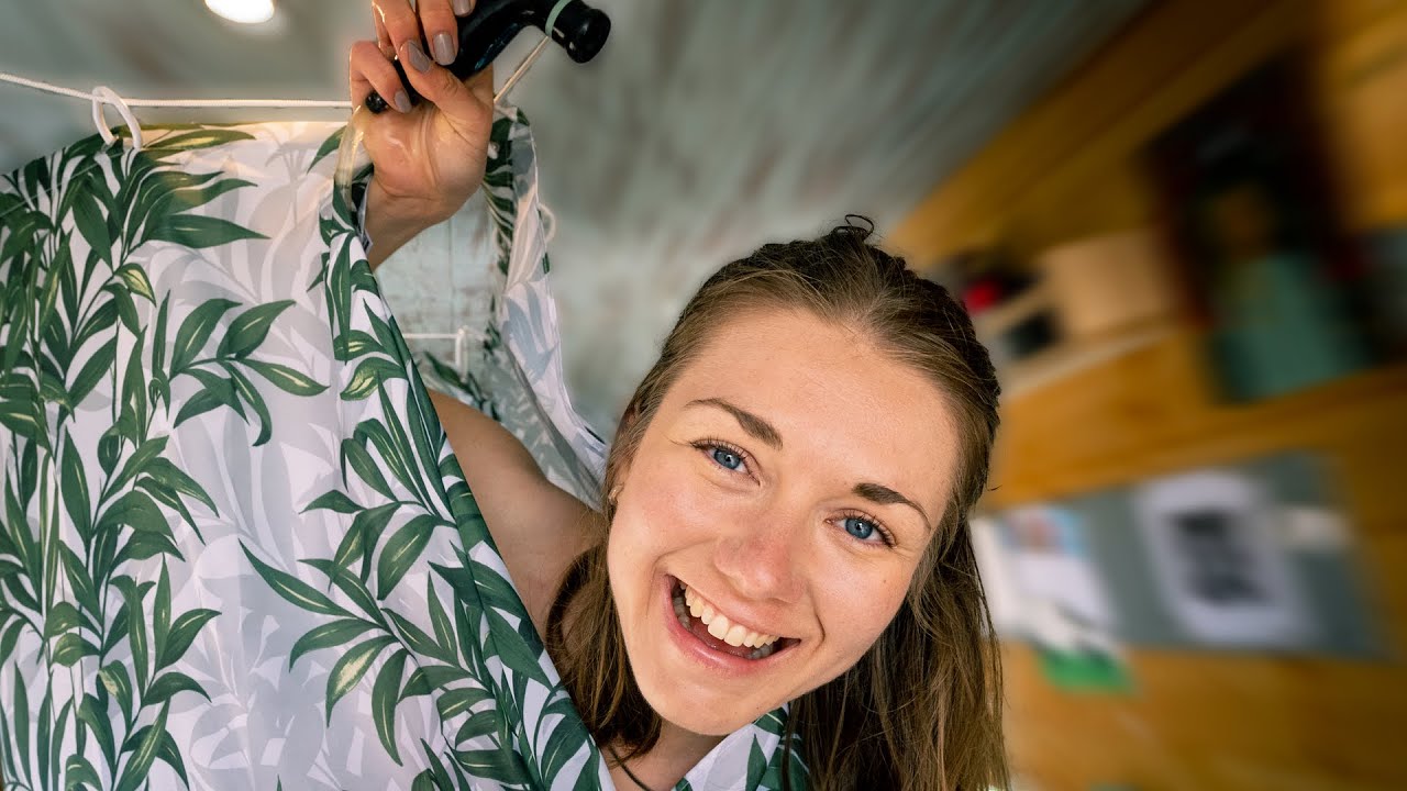 Showering on the road (Van Life France)