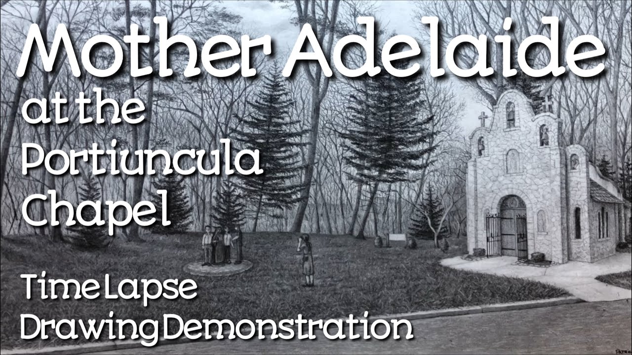 Drawing demonstration - Mother Adelaide at the Portiuncula Chapel (time lapsed)