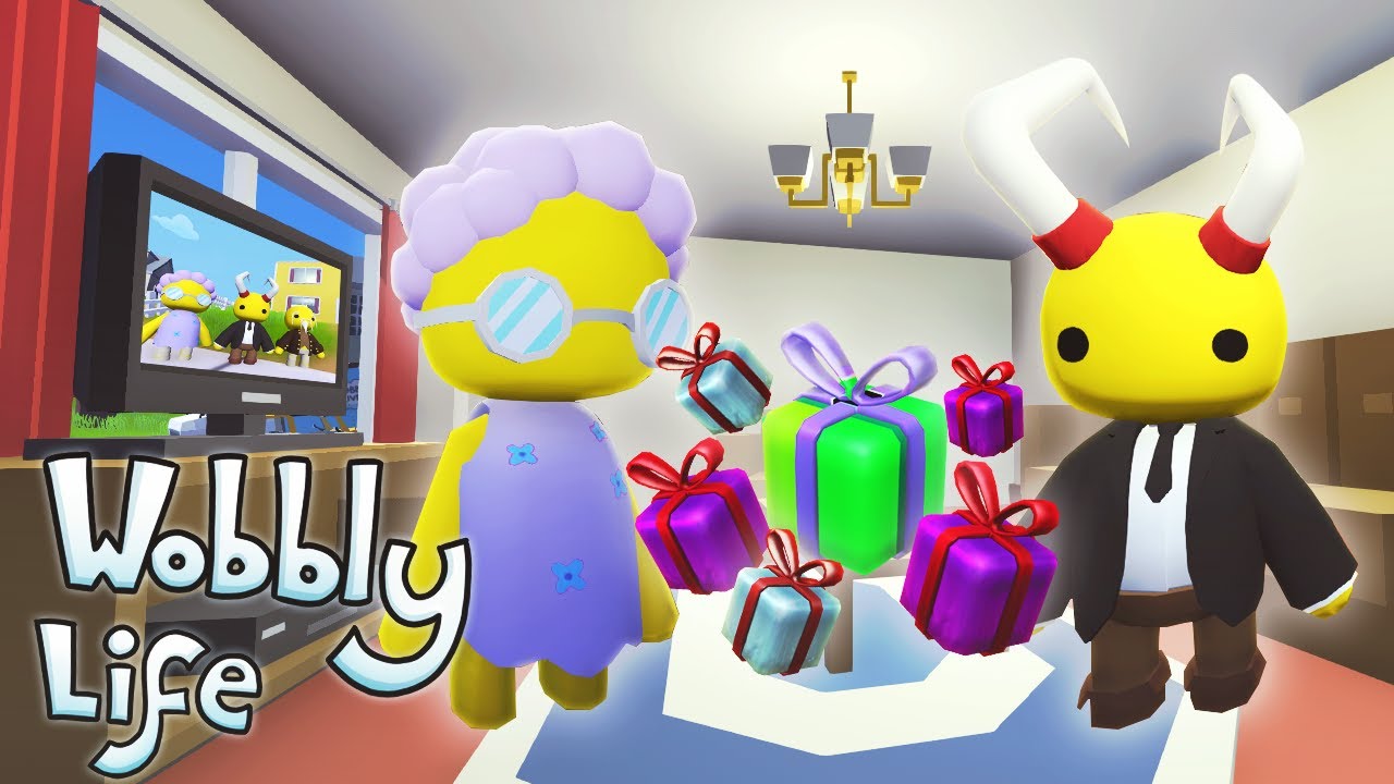 MEMBERIKAN HADIAH KEPADA MASTER SHIFU DAN EMAK【WOBBLY LIFE】