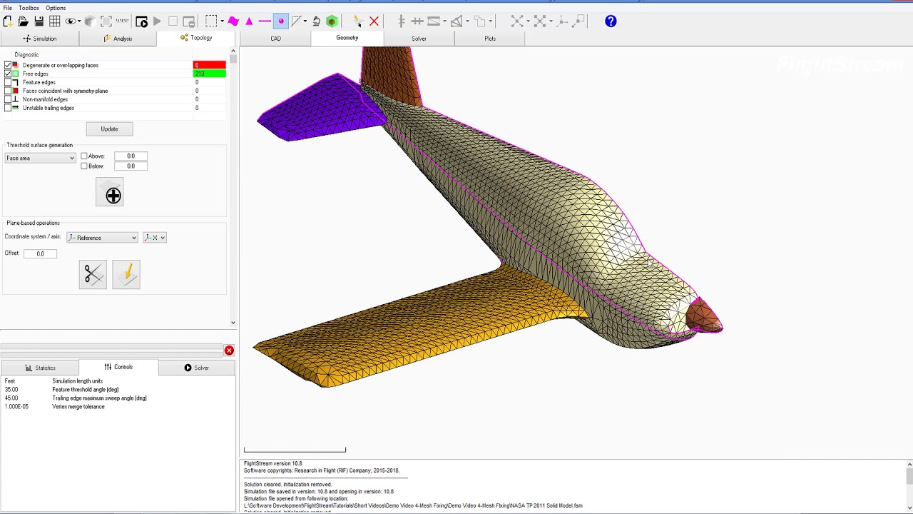 3. Mesh Fixing in FlightStream®
