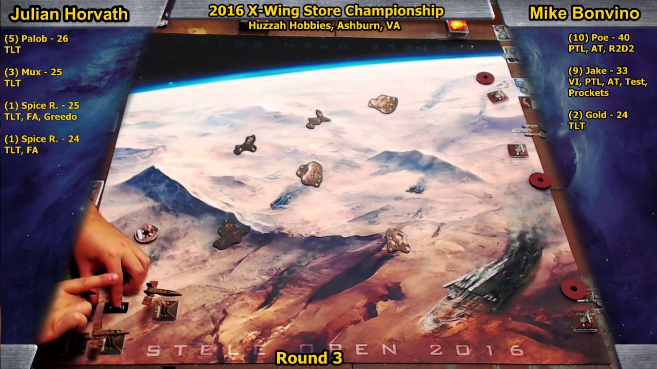 HUZZAH HOBBIES 2016 X-WING Store Championship ROUND 3