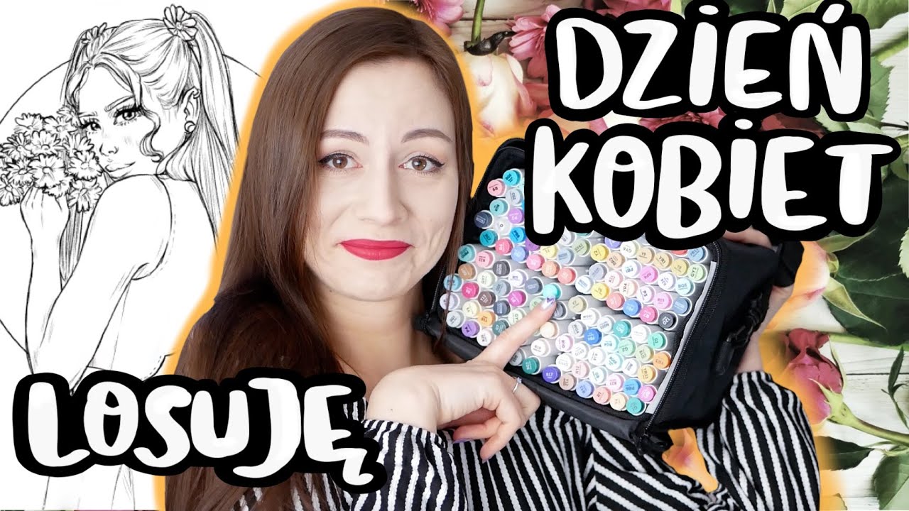 WYZWANIE - KOLOROWANIE LOSOWYMI MARKERAMI - DZIEŃ KOBIET #28