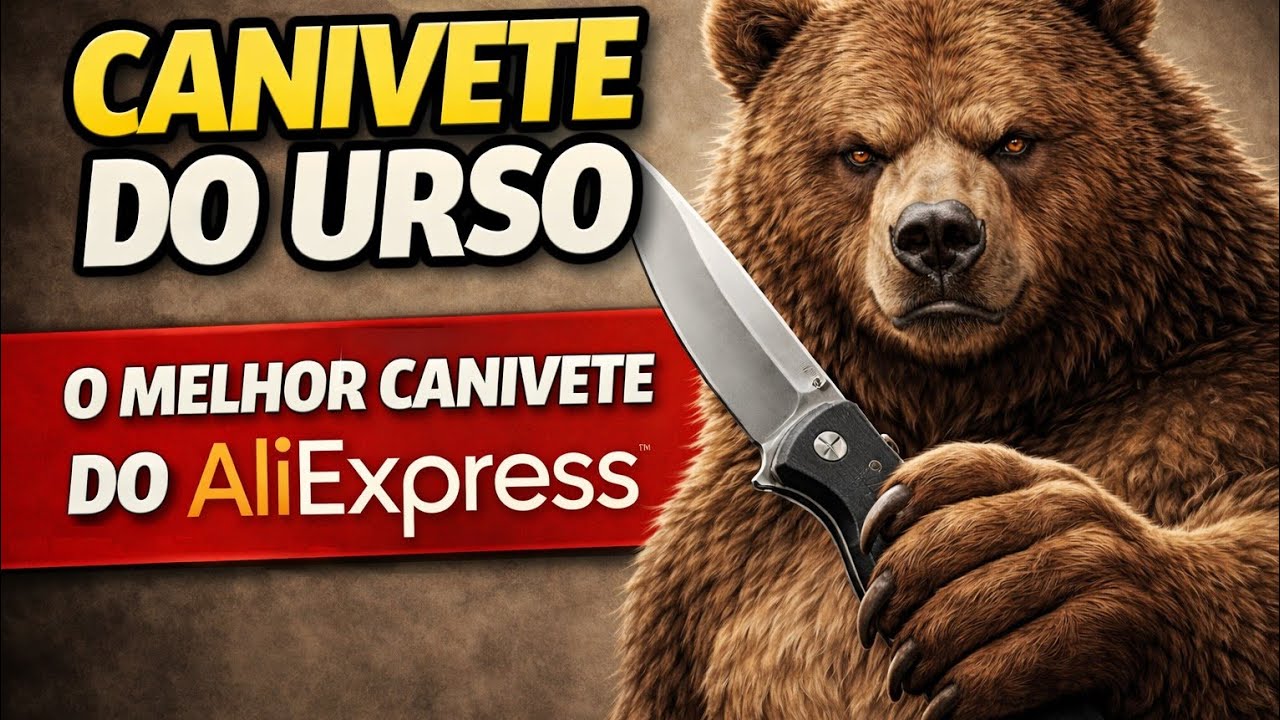 🔴 Melhor Canivete do Aliexpress Aço D2 Cabo G10 Canivete EDC do Urso Bom e Barato 