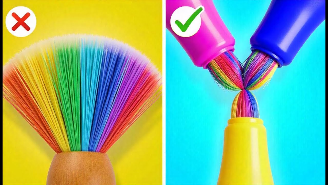 Dicas de Arte e Desenhos Geniais* Truques Fáceis de Pintura que Todo Pai Precisa Conhecer! 🎨