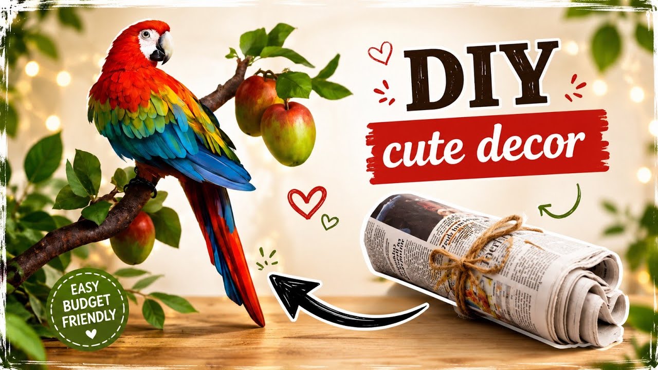 Home Decorating Ideas | DIY Room Decor | Paper Craft Ideas | Craft Ideas | Parrot Making