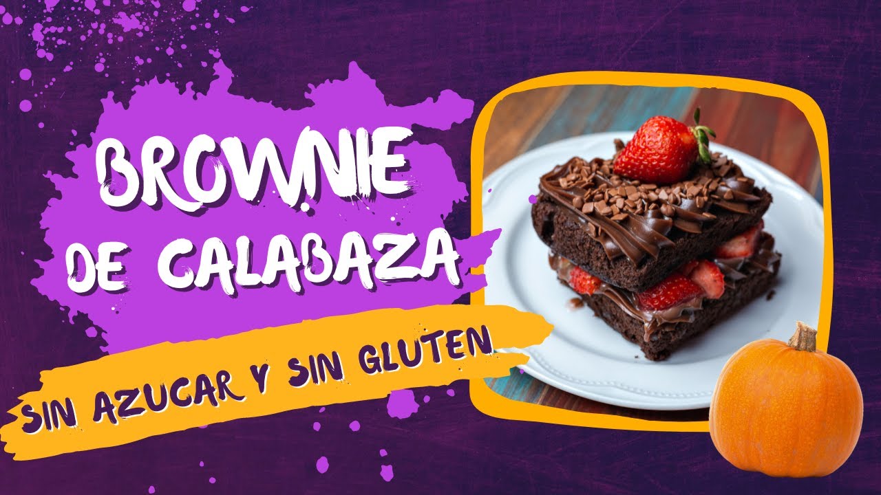 Brownie con Calabaza Sin Azúcar y Sin Gluten Fácil y Exquísito- por EneChef.