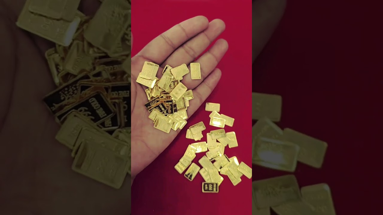 1 Gram Gold Coin की चमक ✨ Pure Gold in Mini Size! #shorts