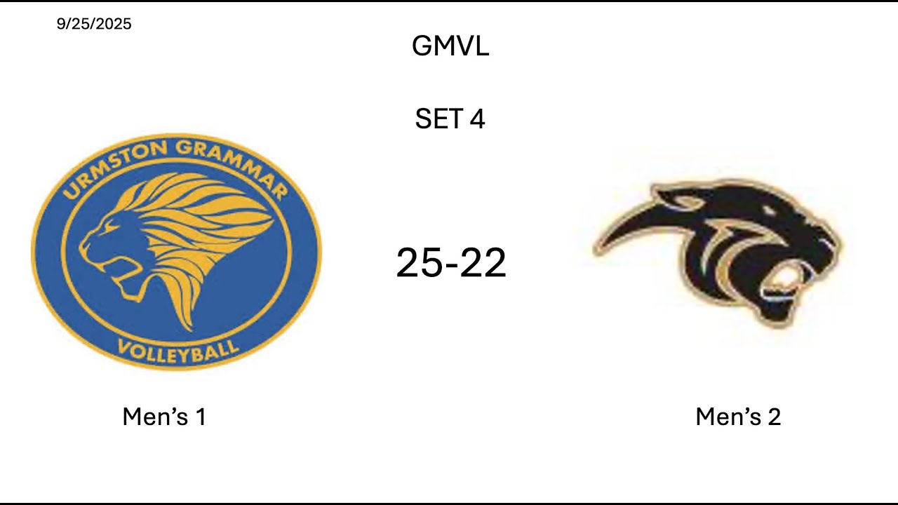 GMVL - UGV mens 1 vs Preston mens 2 (set 4)