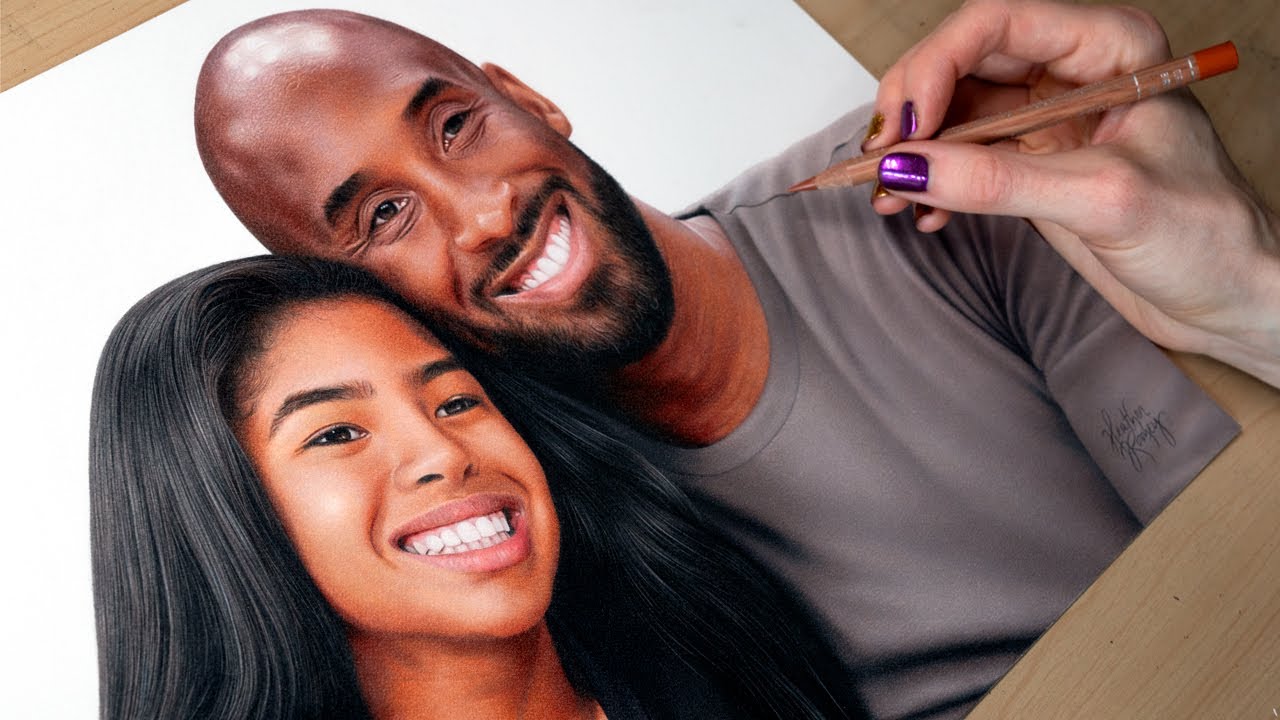 Drawing Kobe and Gianna Bryant