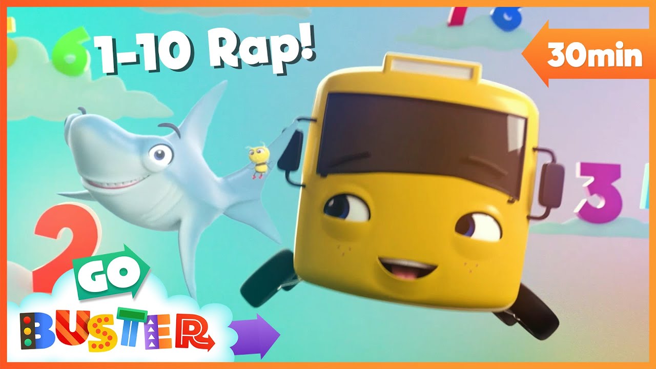 1-10 Rap | Go Buster - Bus Cartoons & Kids Stories