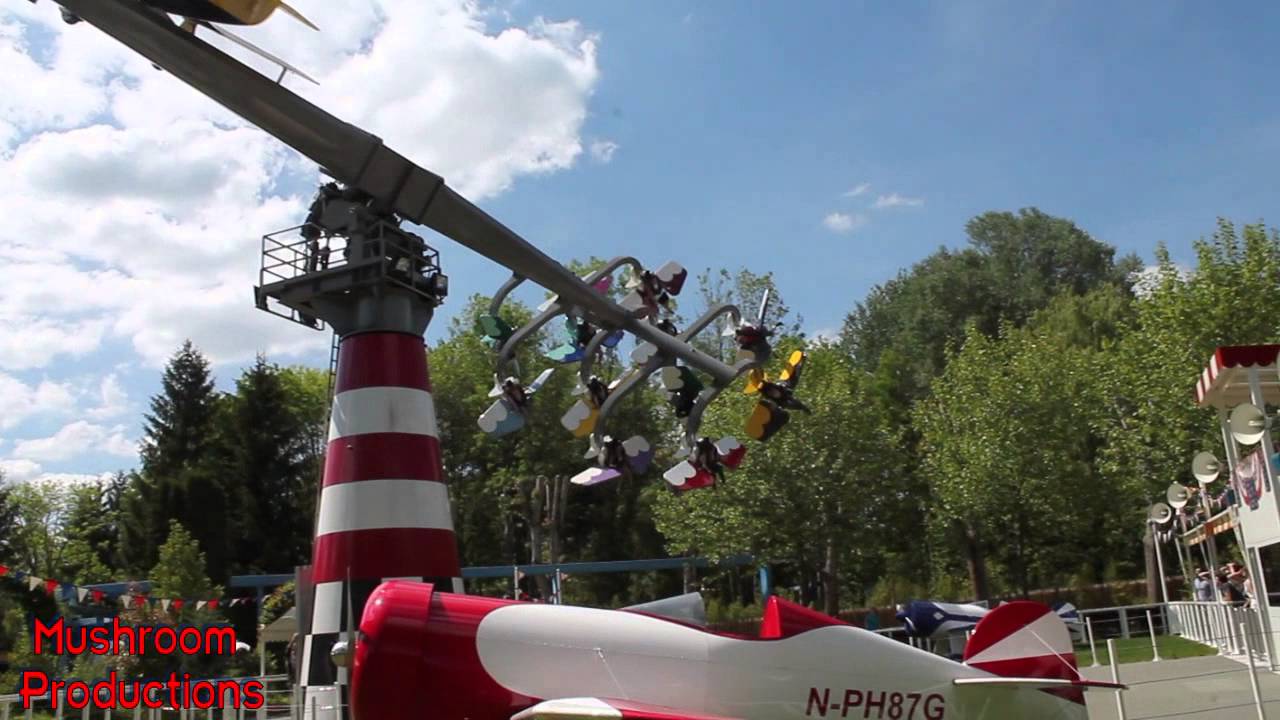 Air Meeting, Nigloland. Gerstlauer Sky Fly flat Ride. Epic Flipping! (Off-Ride)