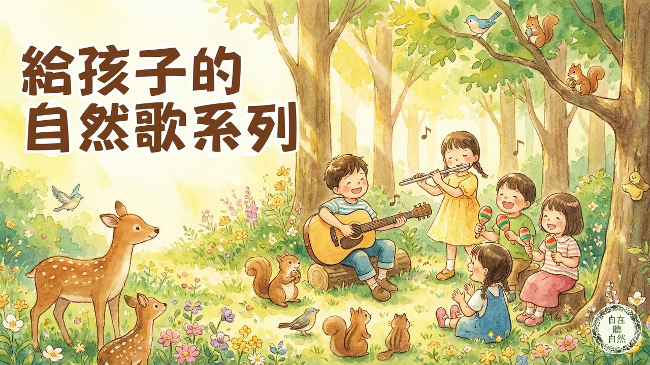 【自然系兒歌】給孩子的自然歌系列20分鐘組曲｜森林裡的音樂會｜0-6歲親子情感啟蒙｜自在聽自然