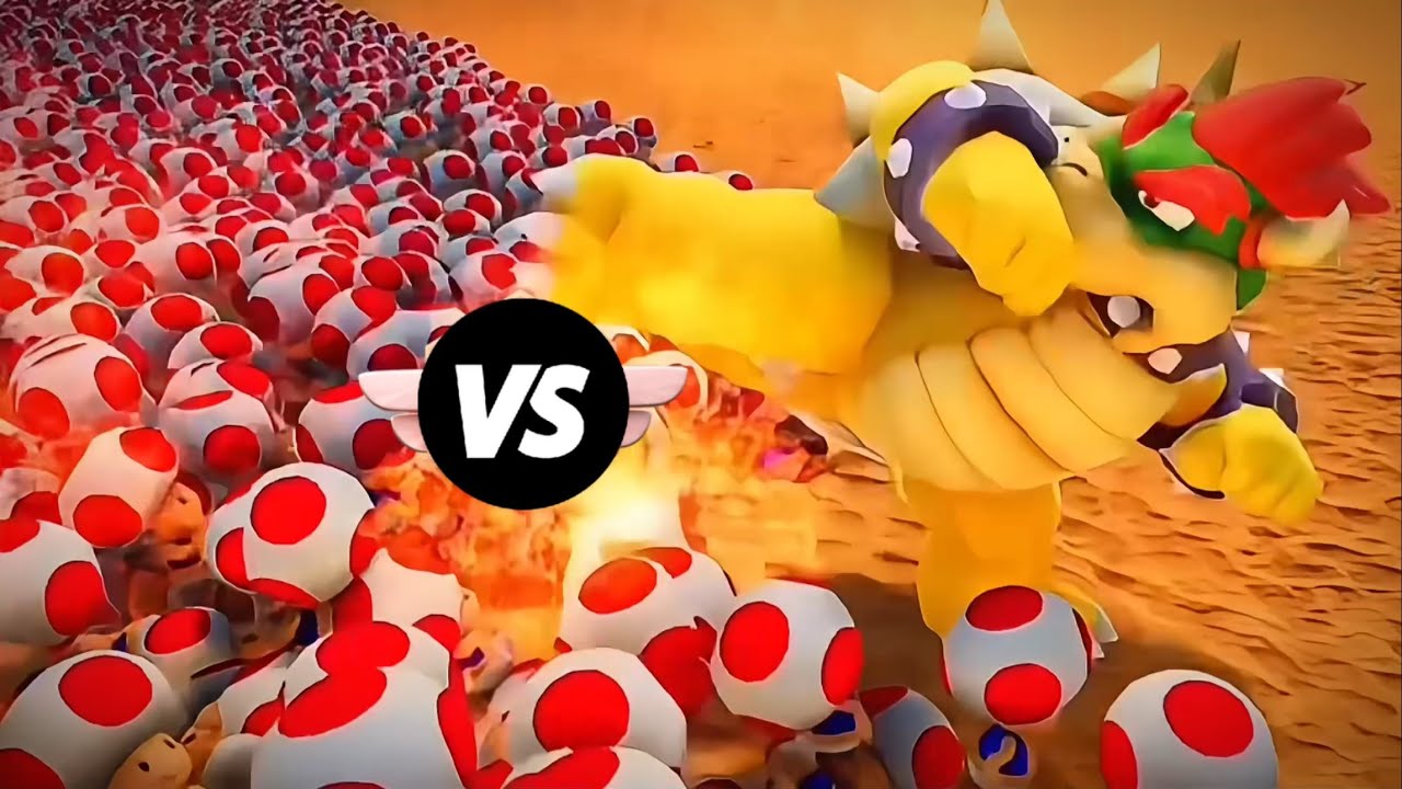 1,000,000 Toads Vs Bowser Compilation