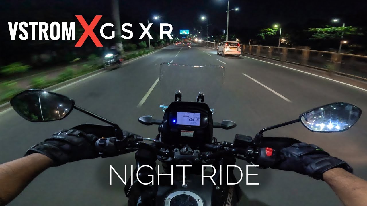 Night ride on our New Suzuki v strom 250 | VLOG