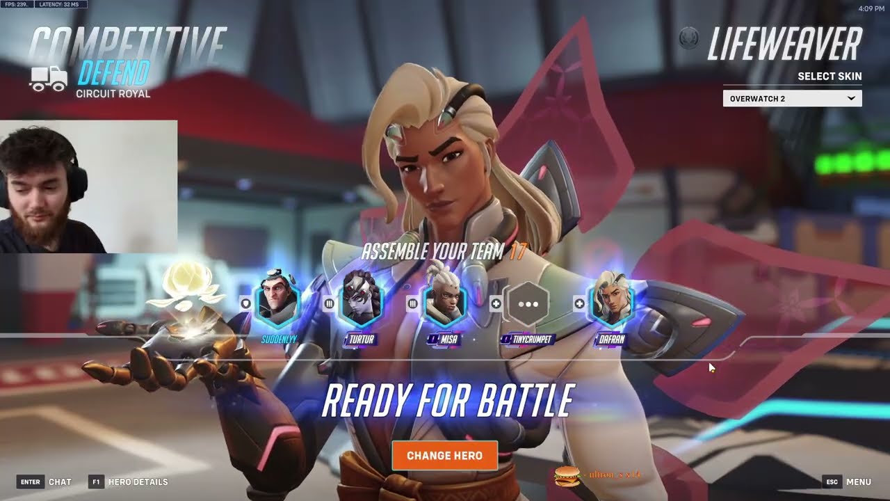 19K HEAL! DAFRAN LIFEWEAVER OVERWATCH 2 GAMEPLAY SEASON 16 TOP 500
