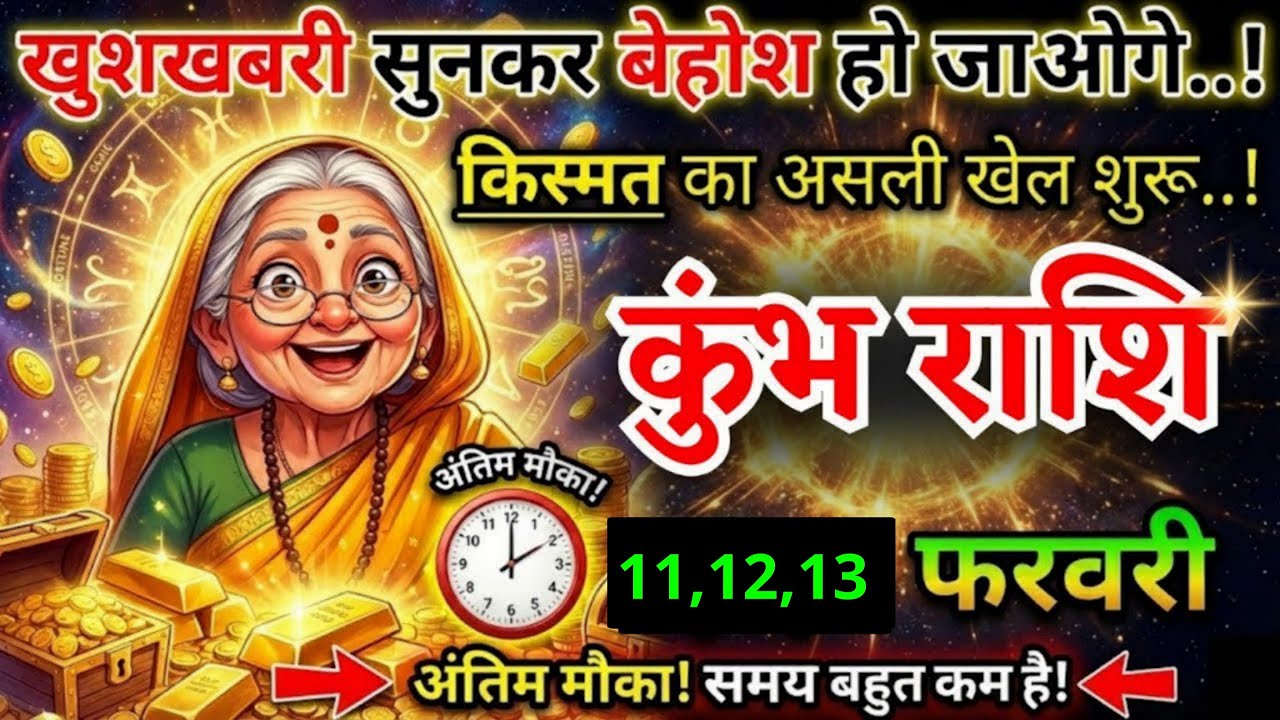 12, 13 फरवरी, कुंभ राशि वालों खुशखबरी सुनकर बेहोश हो जाओगे, Kumbh Rashi