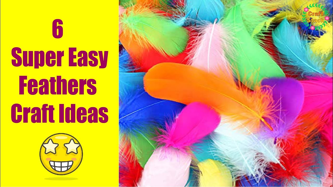6 Super Easy Feather Craft Ideas | @CraftStack