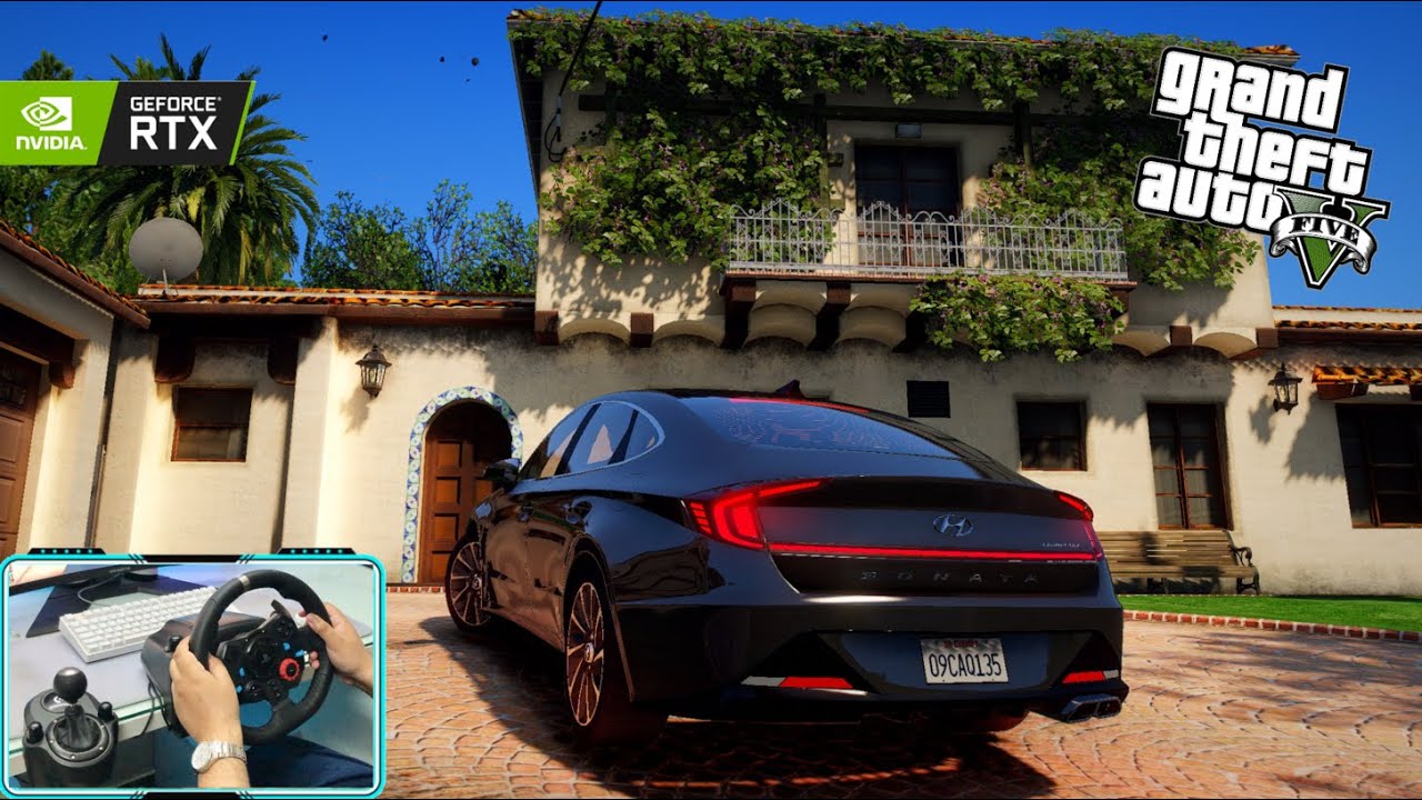 GTA 5 Hyundai Sonata Driving With Logitech G29 Steering Wheel
