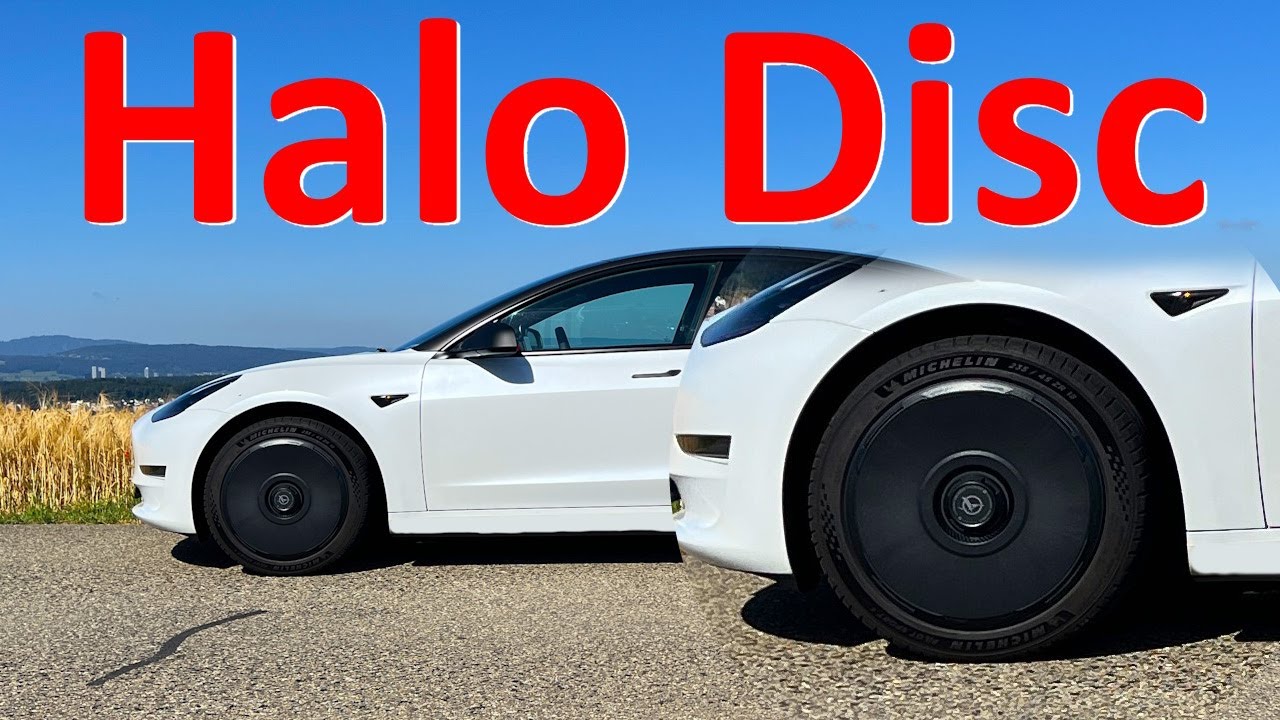 HALO DISC 2 von HaloBlk - Radkappen im Rennsport Style für dein TESLA Model 3/Y 