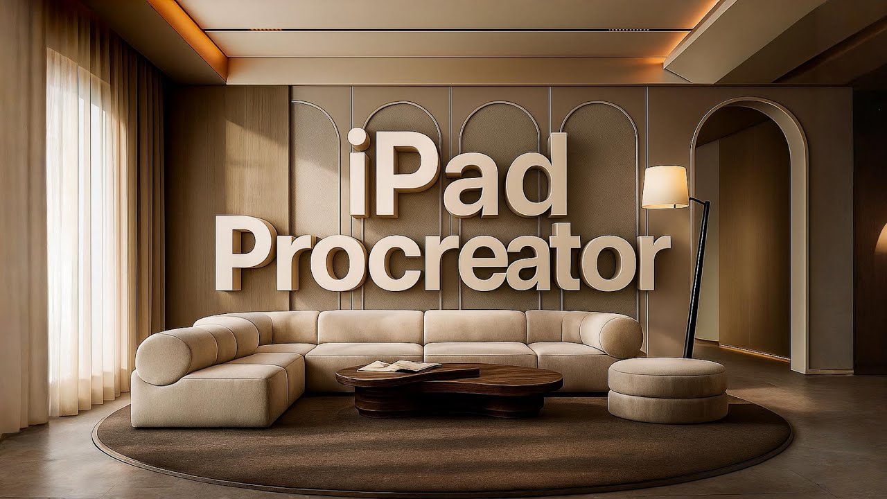 insane Procreate Living Room Transformation | iPad Hand Painting 🔥Procreate Magic ✍️