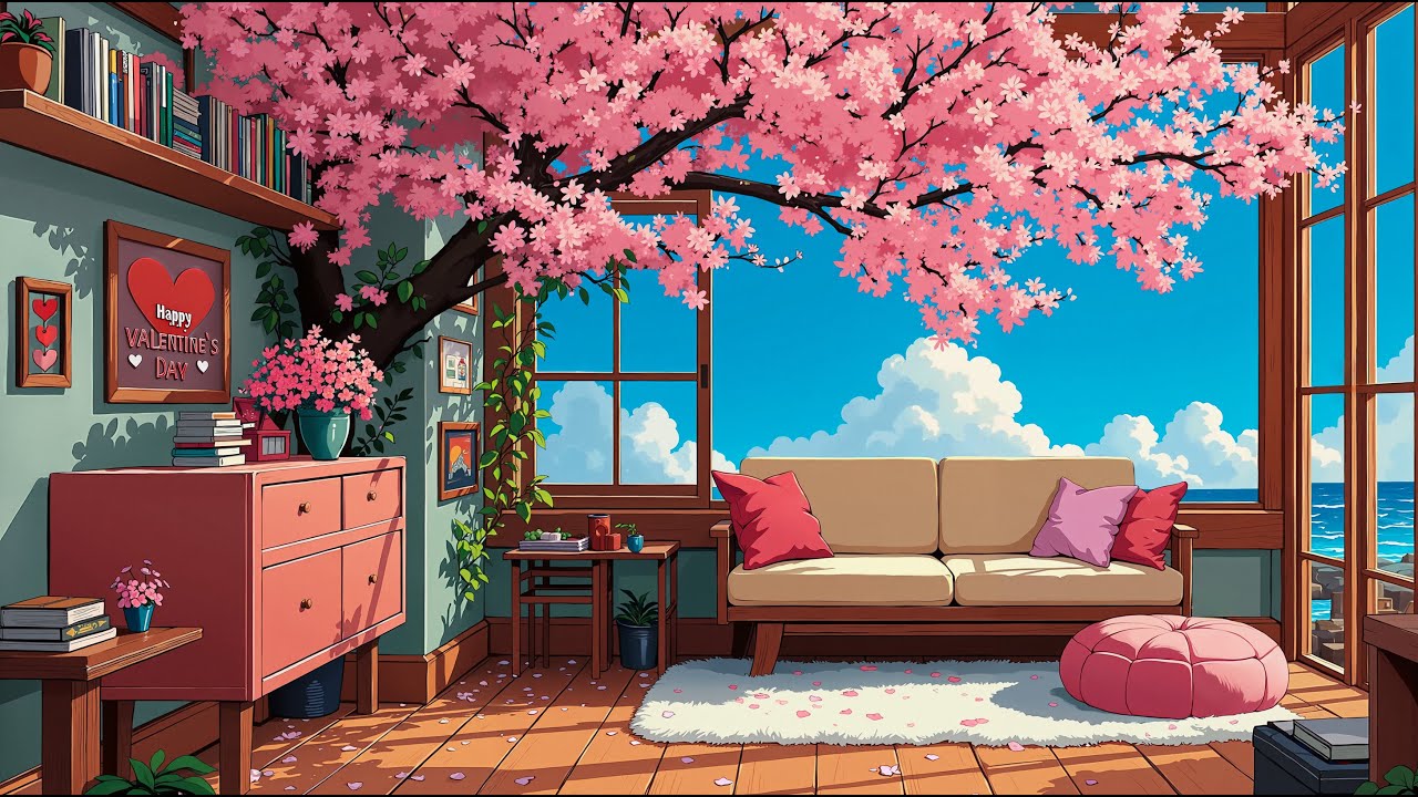 Happy February Valentine 🌸 Make You Feel Positive ~ Lofi Hip Hop for Relax//Chill//Sleep
