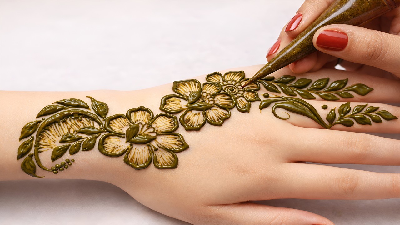 Latest style mehndi design | mehndi design for girls | Anisha mehndi magic