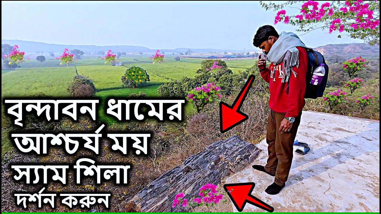 বৃন্দাবন দর্শন, আশ্চর্য ময় স্যাম শিলা   vrindavan tourist places in bengali,মথুরা বৃন্দাবন