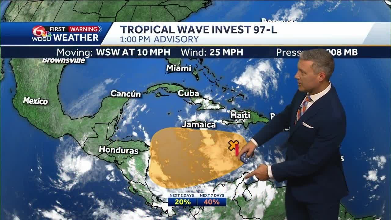 A medium chance for possible tropical development in the Caribbean