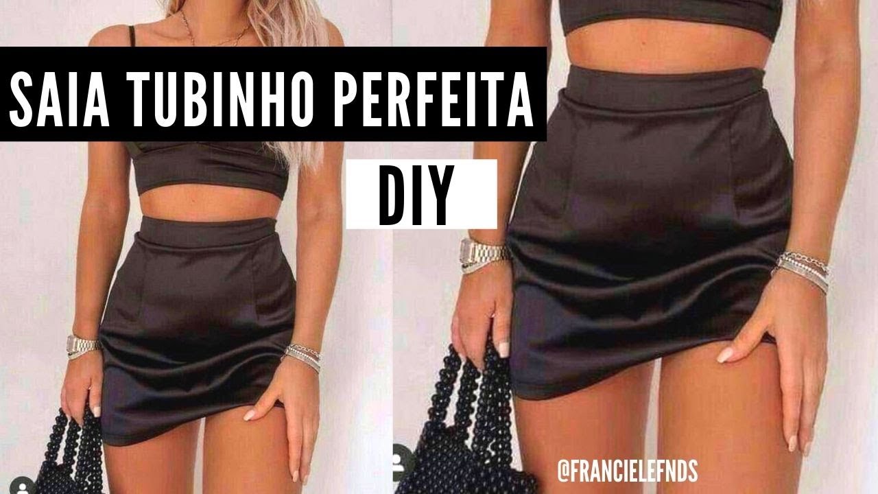 DIY SAIA DA SHEIN: FAÇA VOCÊ MESMA SEM GASTAR NADA (COMO FAZER SAIA TUBINHO DA SHEIN)