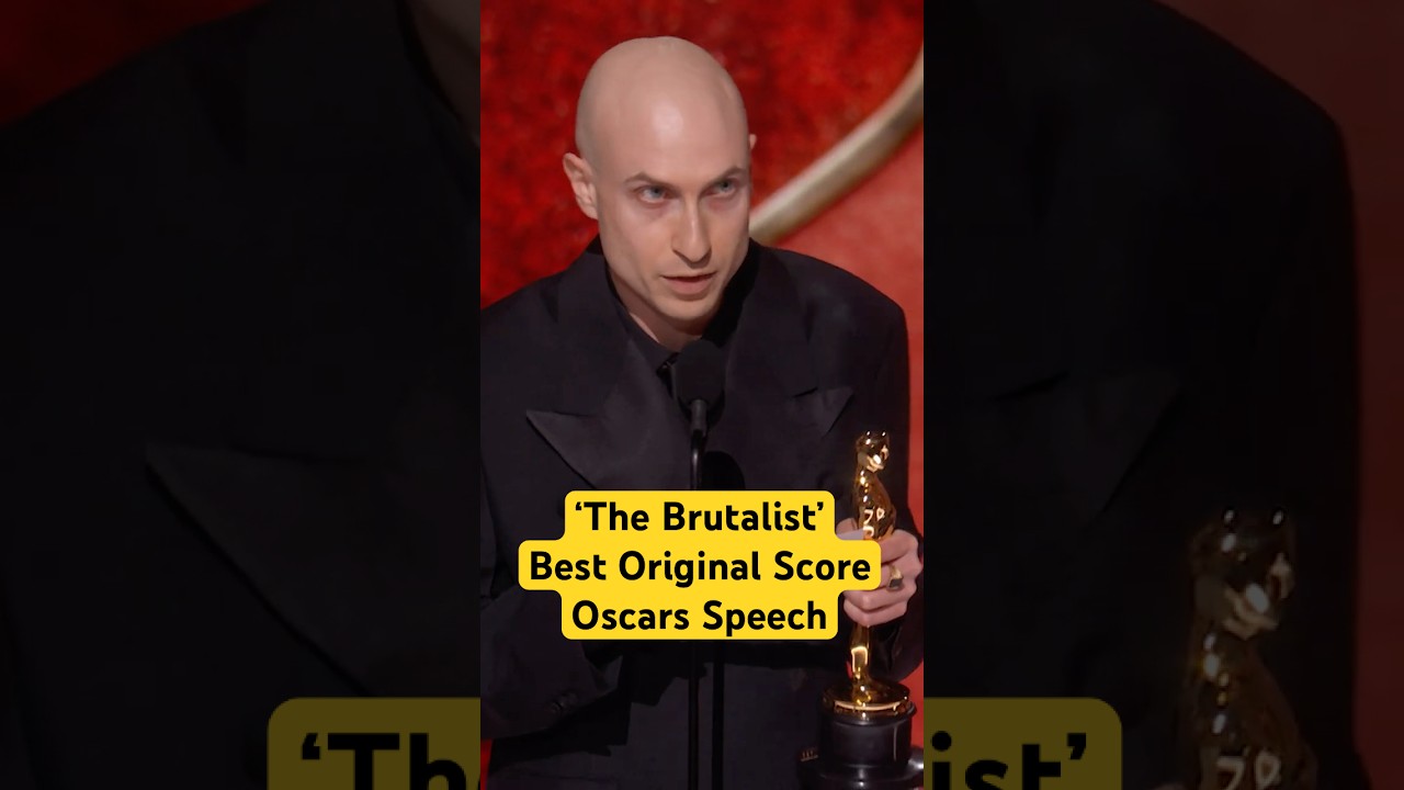 'The Brutalist' Wins Best Original Score | 97th Oscars Speech (2025)