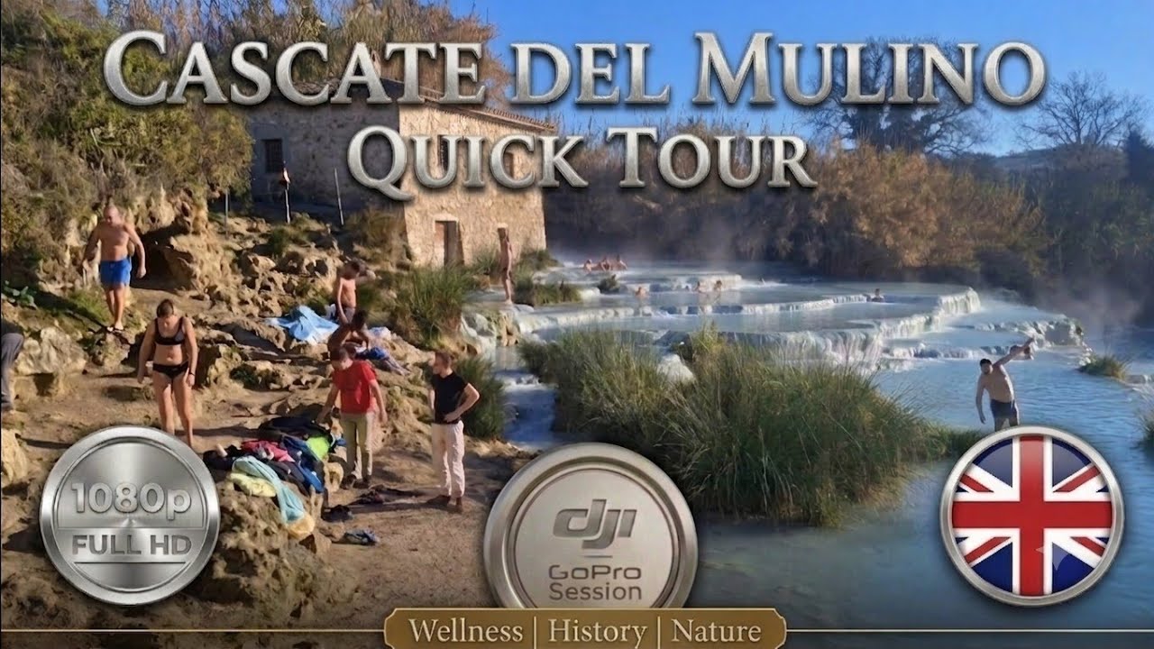 Cascate del Mulino, Grosseto, Italy, HD, with useful information