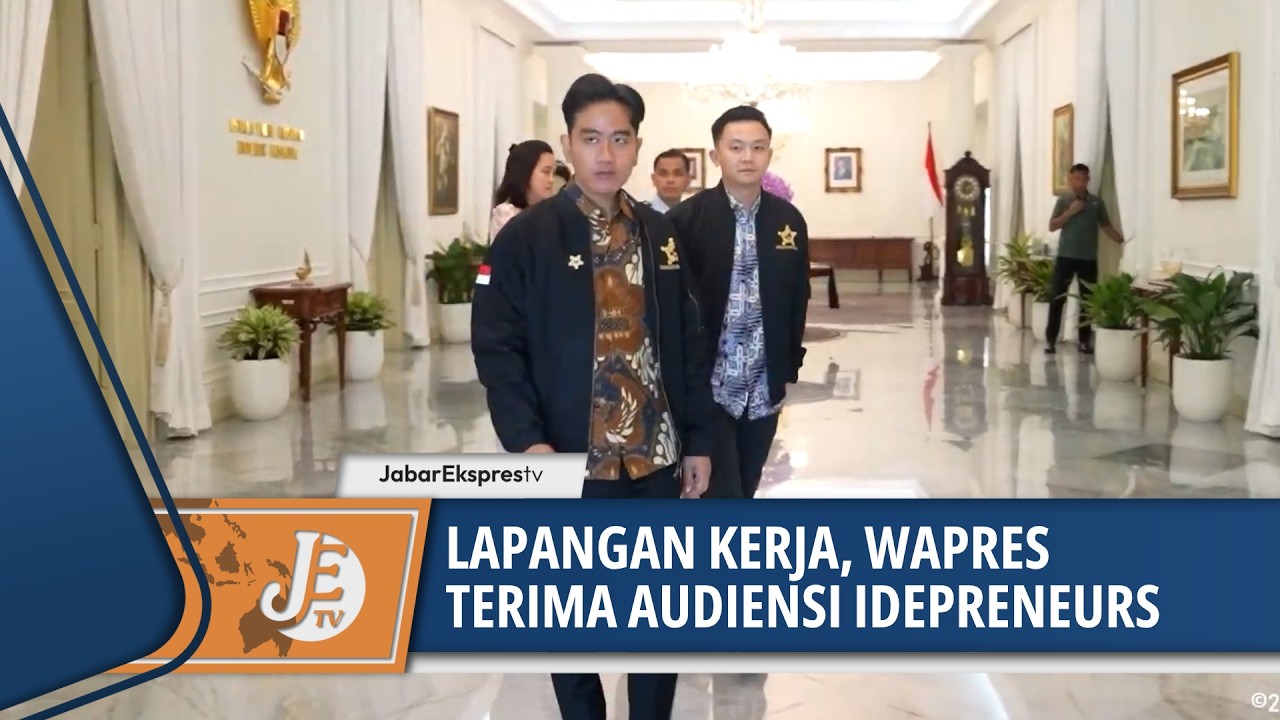 PRIORITASKAN LAPANGAN KERJA, WAPRES GIBRAN TERIMA AUDIENSI IDEPRENEURS DI ISTANA