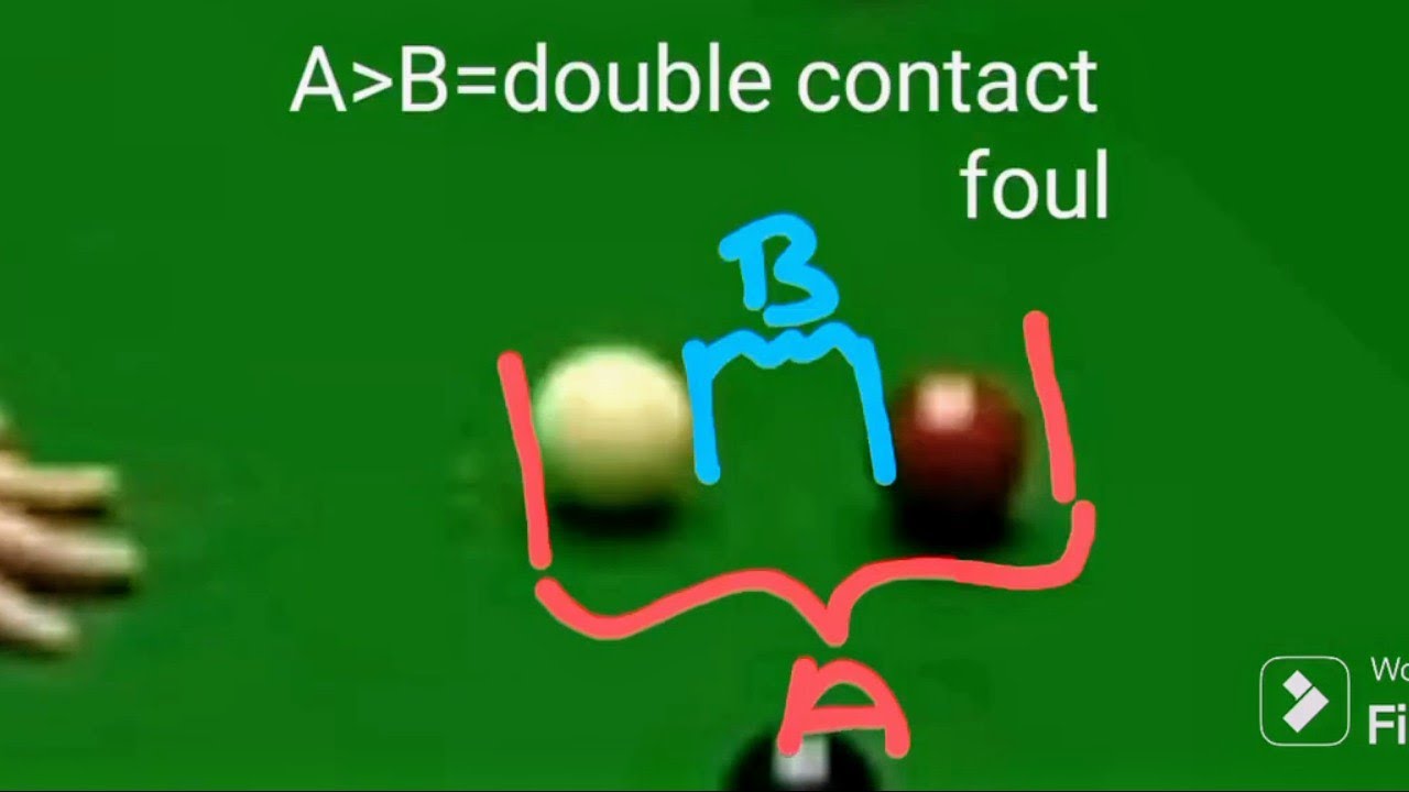 Ridiculously blatant unfouled snooker push shot in recent Championship League match, ref oblivious