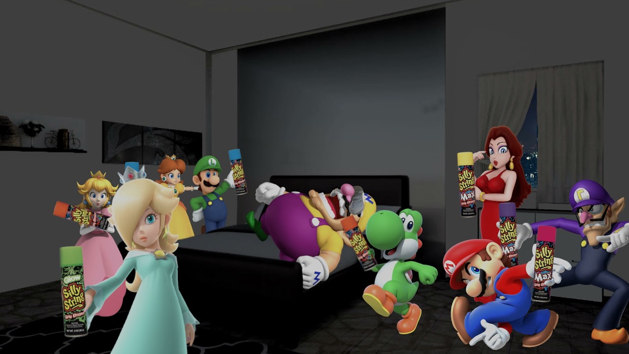 Wario dies during the first few minutes of 2022 by getting suffocated with silly string.mp3