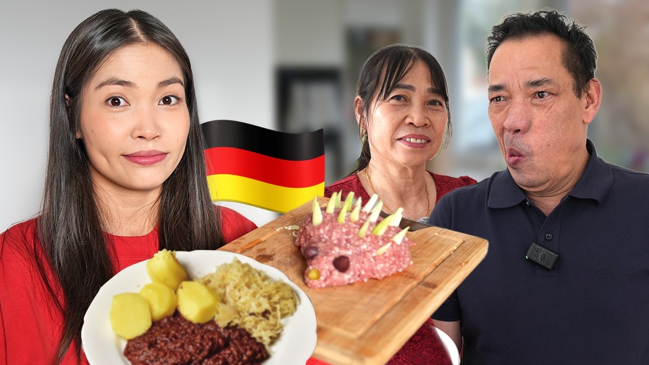 meine Eltern essen das 1. Mal DEUTSCH
