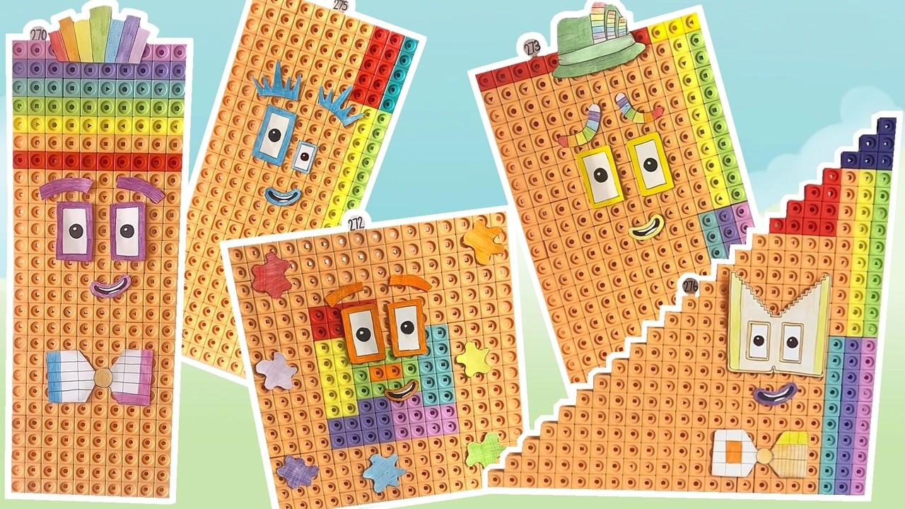Numberblock Mathlink Cubes 270-279 | Giant Numberblock Toys | Kids Maths Factors & Times Tables