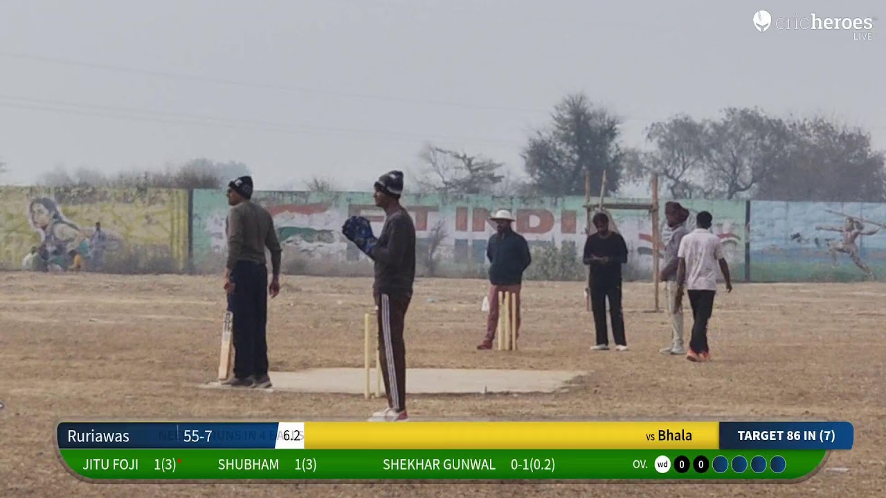 Bhala vs Ruriawas live cricket match | Khanpur Khurd cricket tournament  live - Dada Mandhalia Grou