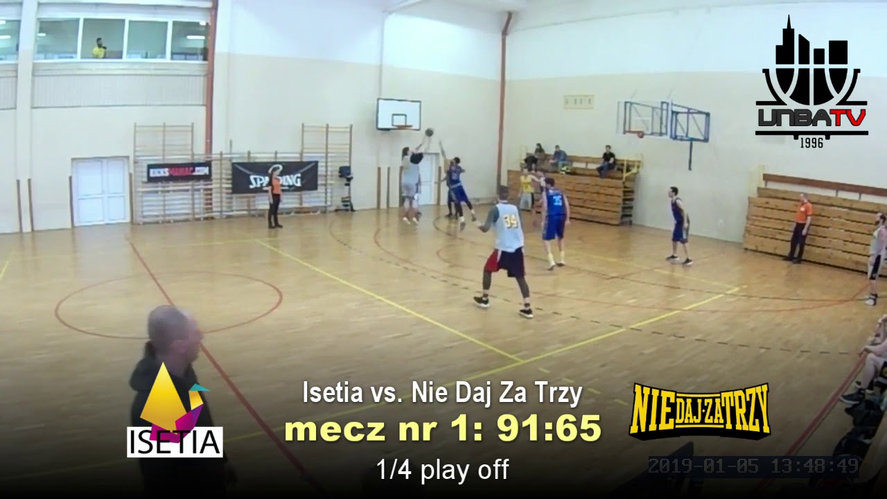 Isetia vs. Nie Daj Za Trzy - 1/4 play off WLM UNBA (5.01.2019)