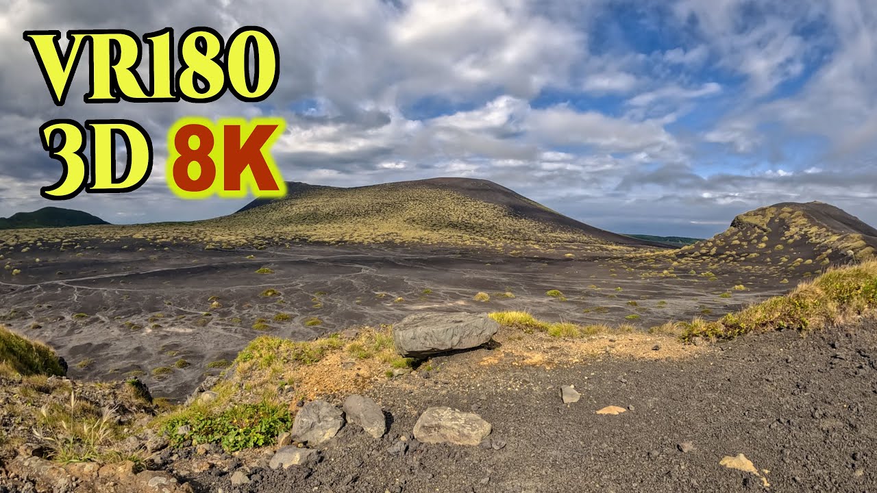 [ 8K 3D VR180 ] 伊豆大島・裏砂漠～三原山 Virtual tour at active volcano Mt.Miharayama in Izu-oshima-island,Tokyo