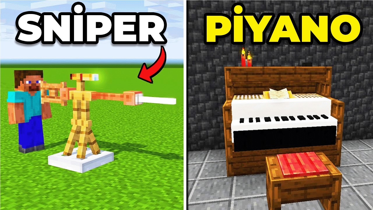 Minecraft'ta Bilmediğiniz 10+ İnanılmaz Yapı HİLESİ !