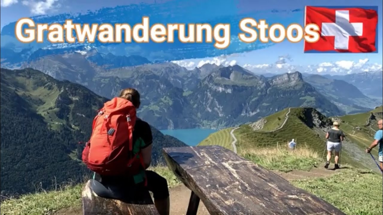 Schweiz Gratwanderung Stoos. Vom  Klingenstock zum Frohnalpstock. Stoosbahn.