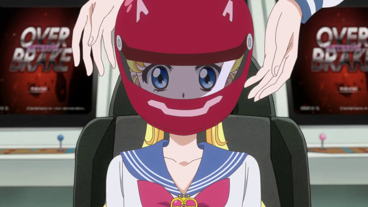 Sailor Moon Crystal Season 3 - Usagi At The Arcade Racing Haruka (English Dub)
