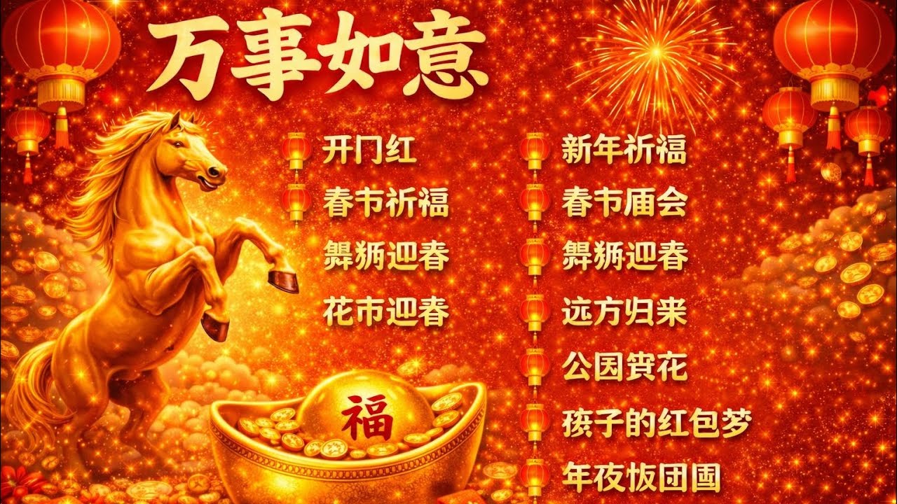 10 首华语新春祝福歌曲｜Nhạc Hoa Chúc Tết Phát Tài · May Mắn · Bình An