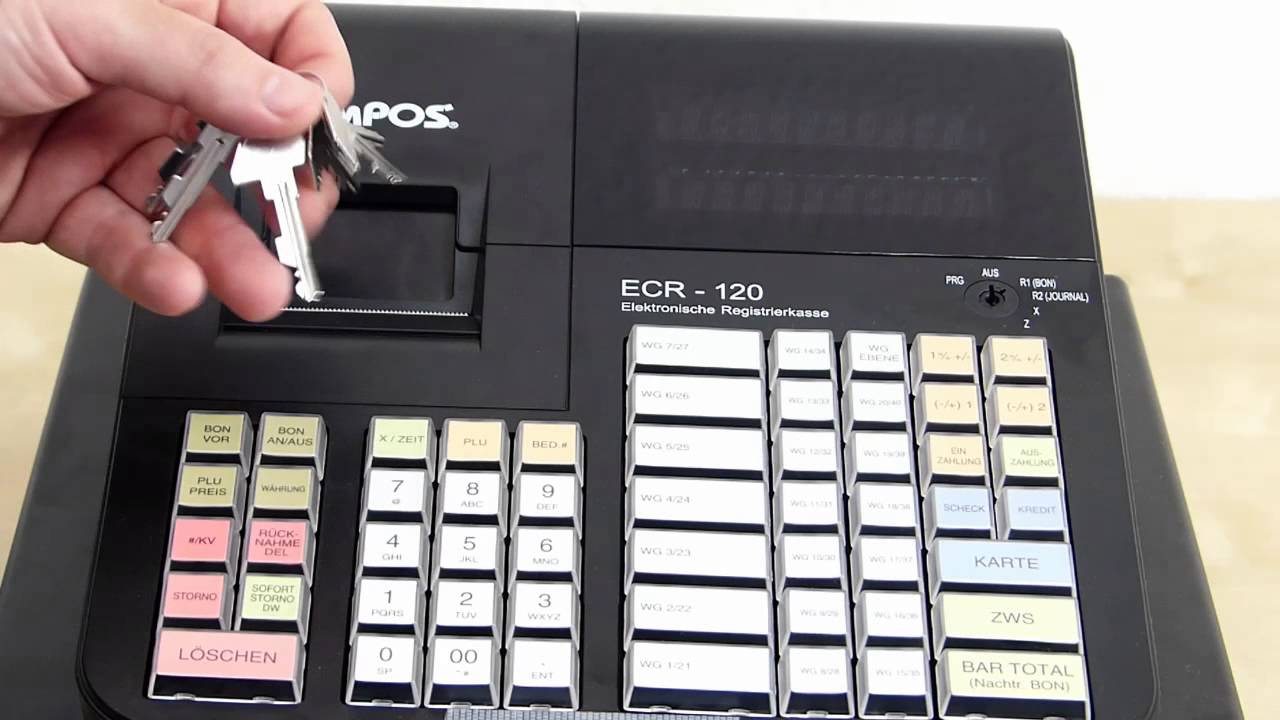 Karley.de Video Tutorial - SAMPOS ECR-120 Registrierkasse kurz erklärt