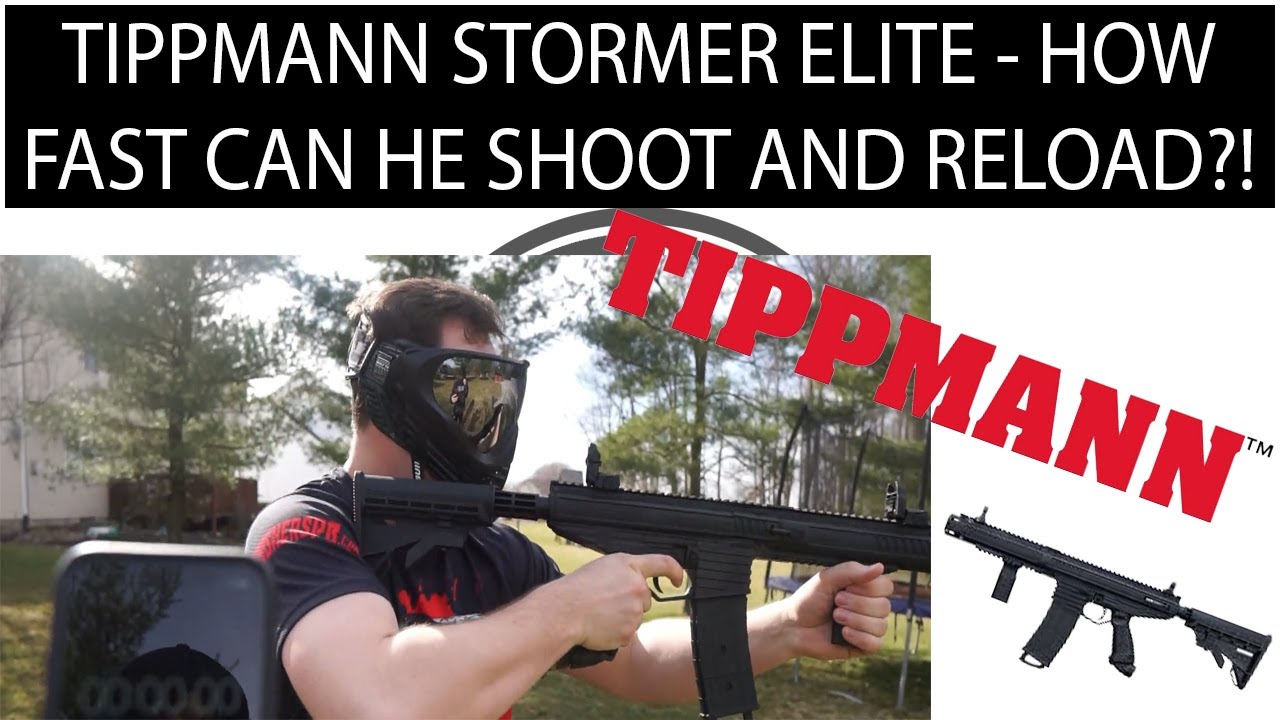 HOW FAST CAN HE RELOAD?! Tippmann Stormer Elite Review and Shooting - Punishers Paintball
